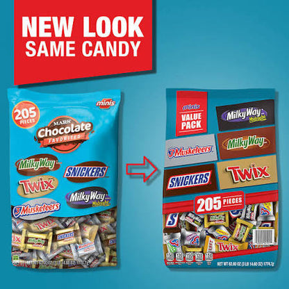 Snickers, Twix and More Chocolate Candy Bars Bulk Miniature Candy, 205 ct. – alternate product view 4