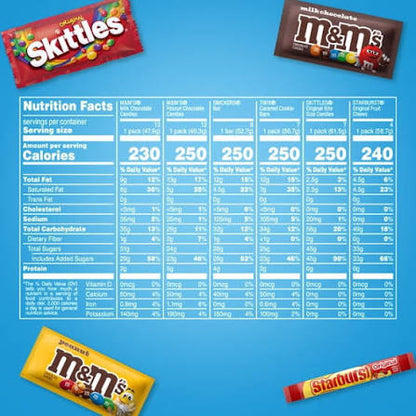 M&M's, Skittles, Snickers, Twix and Starburst Full Size Chocolate & Fruity Candy Bulk Variety, 52 – alternate product view 4