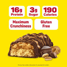 Robert Irvine's FITCRUNCH Chocolate Peanut Butter High-Protein Baked Bar, 16g Protein, 18 ct. – alternate product view 4