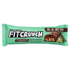 FITCRUNCH Mint Chocolate Chip High-Protein Baked Bar, Snack Size, 16g Protein, 18 ct. – alternate product view 2