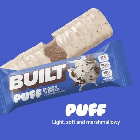 Built Puff Cookie Variety Pack, 15g Protein, Cookies N' Cream & Cookie Dough Chunk, 13 ct./1.41 – alternate product view 2