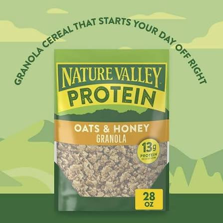Nature Valley Protein Oats and Honey Granola, 13g Protein, 28 oz. – alternate product view 2