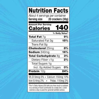Wilde Protein Crackers, Smoked Gouda, 12g Protein, 7.4 oz. – alternate product view 3