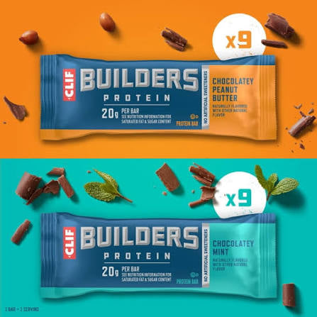 CLIF Builders Protein Bars Variety Pack, Chocolate Mint & Chocolate Peanut Butter, 20g Protein, 18 – alternate product view 3