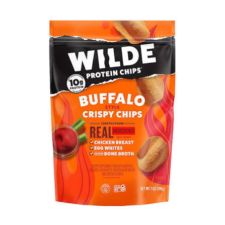 Wilde Brands Protein Chips Buffalo Style, 10g Protein, 7 oz. product packaging