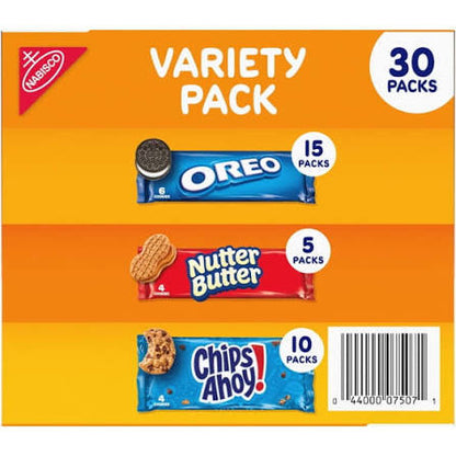 Nabisco Cookie Variety Pack, Oreo, Nutter Butter, Chips Ahoy!, On the Go Snack Packs, 30 pk./1.6 – alternate product view 2