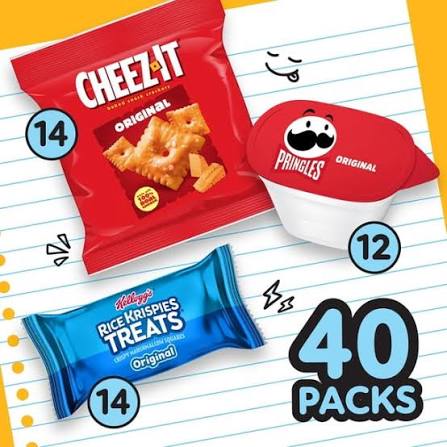 Cheez-It, Pringles, Rice Krispies Treats, Kids Snacks, Sweet and Salty Variety Pack, 40 ct. – alternate product view 3
