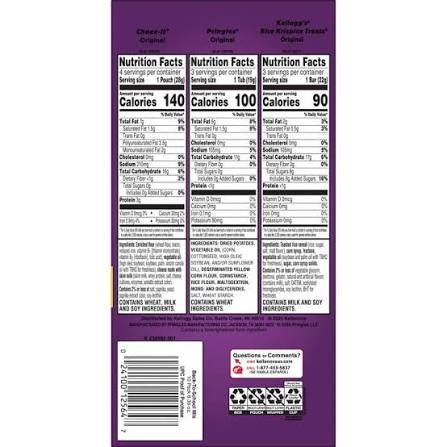 Cheez-It, Pringles, Rice Krispies Treats, Kids Snacks, Sweet and Salty Variety Pack, 40 ct. – alternate product view 2