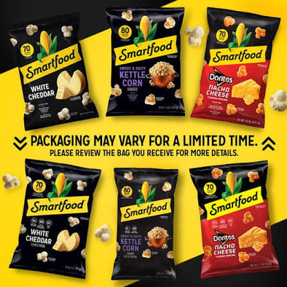 Smartfood Popcorn Snacks Variety Pack, White Cheddar, Doritos Nacho Cheese, Kettle Corn, 24 ct./1 – alternate product view 2