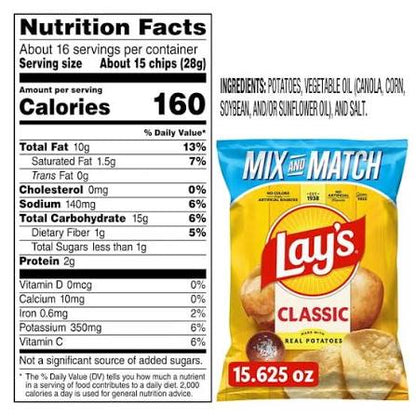 Doritos Nacho Cheese & Lay's Classic Potato Chips, 2 pk. – alternate product view 2
