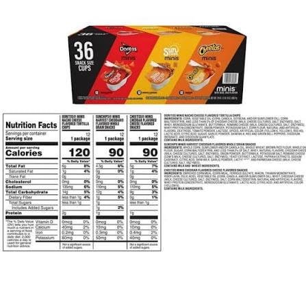 Frito-Lay Variety Pack of Mini Snacks and Chips, Action Cup Mix, 36 ct. – alternate product view 2