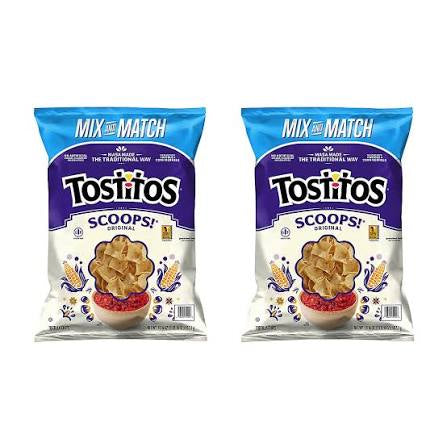 Tostitos Scoops Tortilla Chips, 2 pk. product packaging