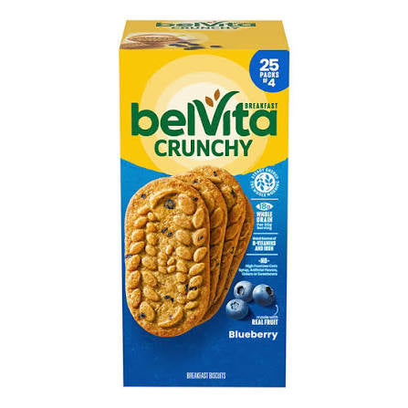 belVita Blueberry Breakfast Biscuits, 25 pk./1.76 oz. product packaging