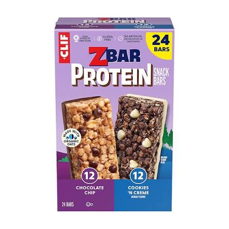 Zbar Protein Snack Bars Variety Pack, Gluten Free, Snacks for Kids, 5g Protein, 24 pk. product packaging