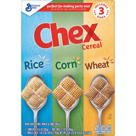 Chex Cereal Party Mix Variety Pack, 3 ct. product packaging