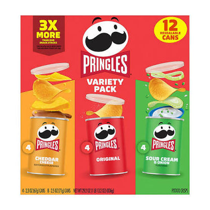Pringles Variety Pack Grab N Go Cans, 12 pk. product packaging