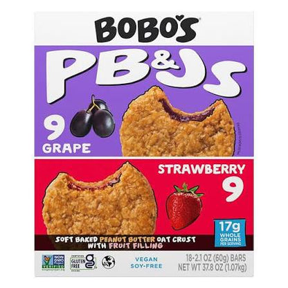 Bobo's PB&Js Variety Pack Soft-Baked Bars, 18 pk./2.1 oz. – alternate product view 2