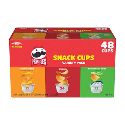 Pringles Snack Cups Variety Pack, 48 Count product packaging