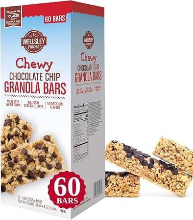 Wellsley Farms Chewy Chocolate Chip Granola Bars, 60 ct. – alternate product view 2