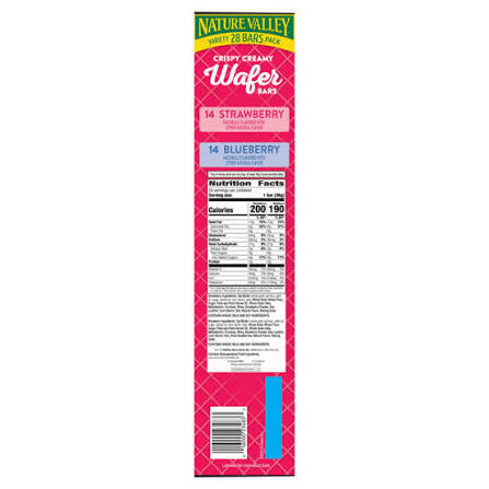 Nature Valley Crispy Creamy Wafer Bars Variety Pack Strawberry and Blueberry, 28 ct./1.3 oz. – alternate product view 2