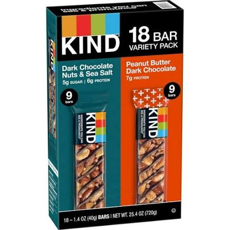 KIND Dark Chocolate & Peanut Butter Dark Chocolate Nut Bars Variety Pack, 18 pk./1.4 oz. – alternate product view 2