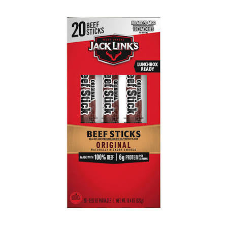 Jack Link's Original Beef Sticks, 20 ct. product packaging