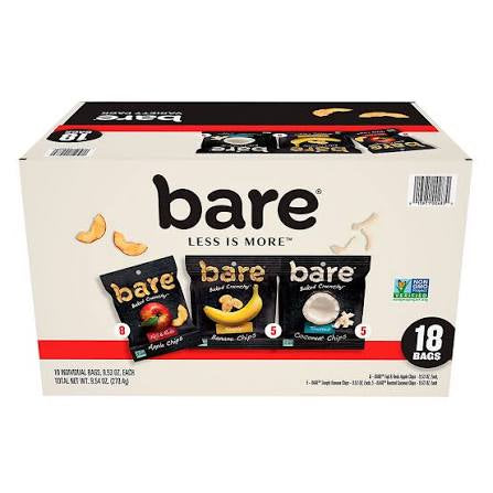 Bare Baked Crunchy Fruit Snacks Variety Pack, 18 pk./0.53 oz. product packaging