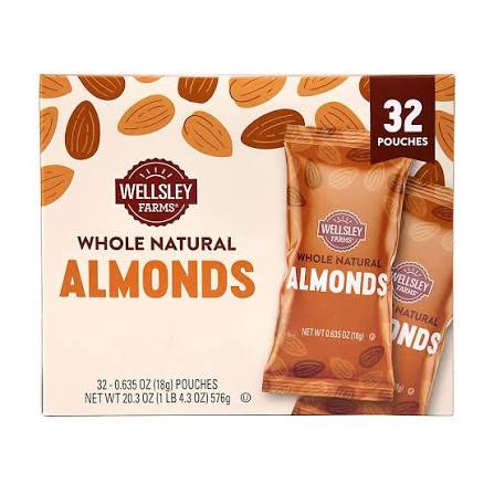Wellsley Farms 100 Calorie Almond Packs, 32 ct. product packaging