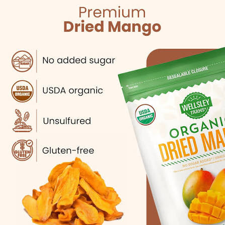 Wellsley Farms Organic Dried Mango, 20 oz. – alternate product view 3