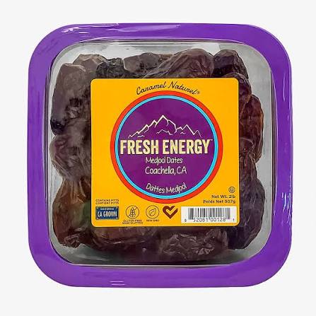Fresh Energy Medjool Dates, 2 lb. product packaging