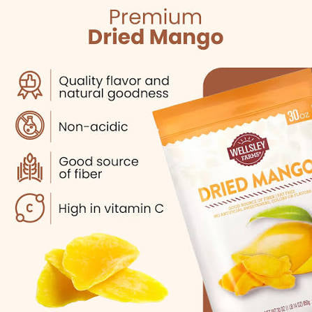 Wellsley Farms Dried Mangoes, Natural Tree-Ripened and Non-Acidic, 30 oz. – alternate product view 3