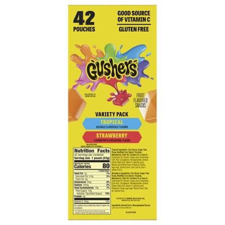 Gushers Strawberry Splash and Tropical Flavor Fruit Snacks, 42 ct. – alternate product view 5