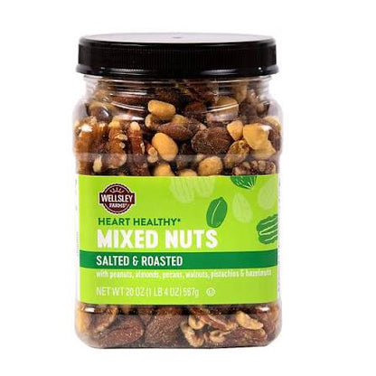 Wellsley Farms Heart Healthy Nut Mix, 20 oz. product packaging