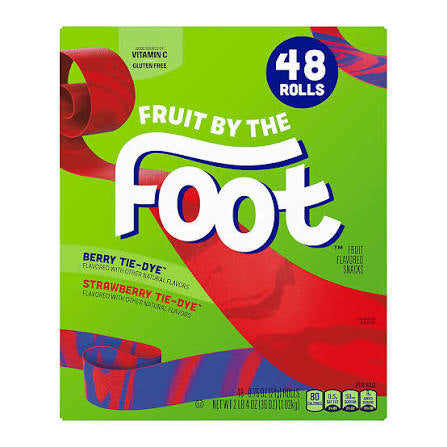 Fruit by the Foot Variety Pack, Strawberry and Berry Tie Dye, 48 ct. product packaging