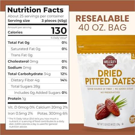 Wellsley Farms Dried Pitted Dates, 2.5 lb. – alternate product view 2