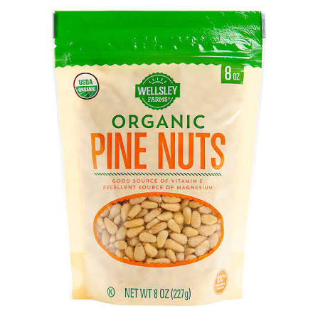 Wellsley Farms Organic Pine Nuts, 8 oz. product packaging