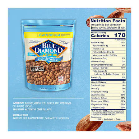 Blue Diamond Lightly Salted Almonds, 32 oz. – alternate product view 3