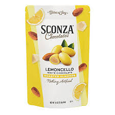Sconza Limoncello Almonds, 16 oz. product packaging