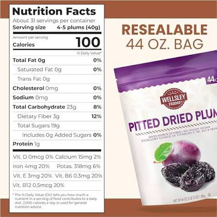 Wellsley Farms Gourmet Dried California Plums, 44 oz. – alternate product view 4
