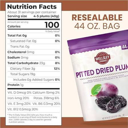 Wellsley Farms Gourmet Dried California Plums, 44 oz. – alternate product view 4