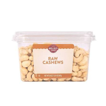 Wellsley Farms Raw Cashews, 20 oz. product packaging