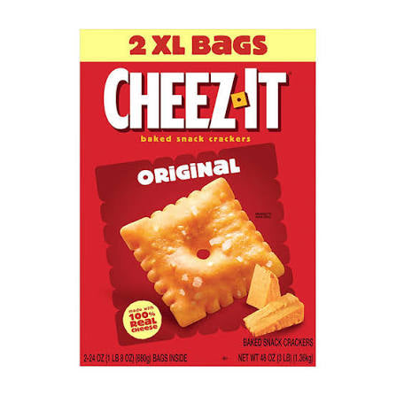 Cheez-It Original Baked Snack Crackers, XL Bags, 2 pk. product packaging