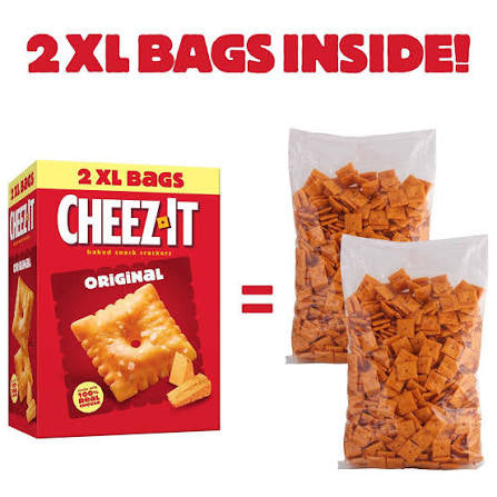 Cheez-It Original Baked Snack Crackers, XL Bags, 2 pk. – alternate product view 2
