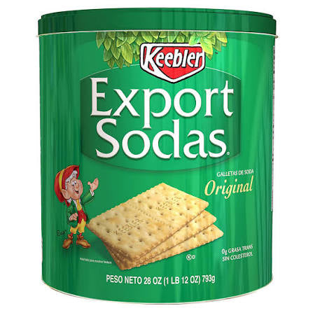 Keebler Export Sodas Original Crackers, 28 oz. product packaging