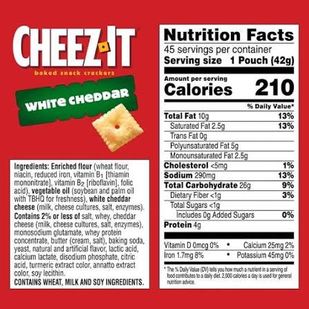 Cheez-It White Cheddar Baked Snack Packs, 45 pk. – alternate product view 2