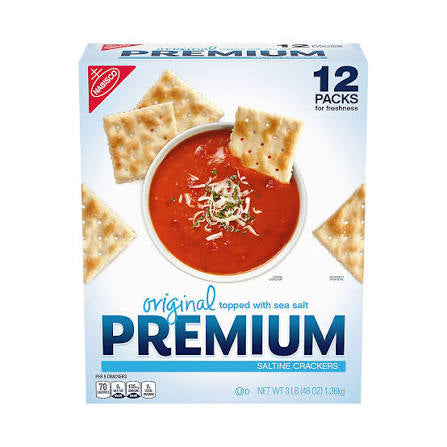 Premium Original Saltine Crackers, 12 pk. product packaging