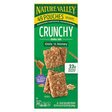 49-count carton of Nature Valley Oats 'n Honey crunchy granola bars
