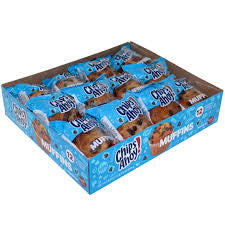 12-pack display box of individually wrapped Chips Ahoy muffins