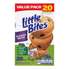 20-pouch value pack of Little Bites blueberry muffins