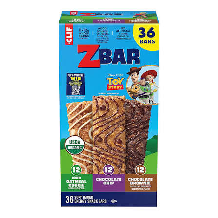 36-bar CLIF Kid Zbar soft-baked variety box
